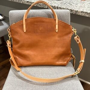 Meanwhile Back on the Farm Backpack 2.0 Tan Leather tote Handbag or crossbody